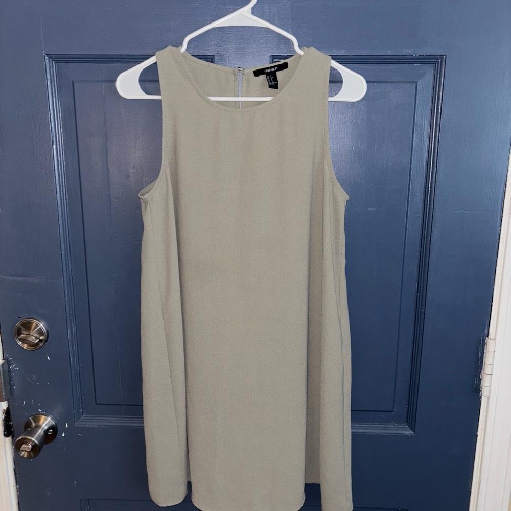 Forever 21 Sleeveless Tan Mini Dress